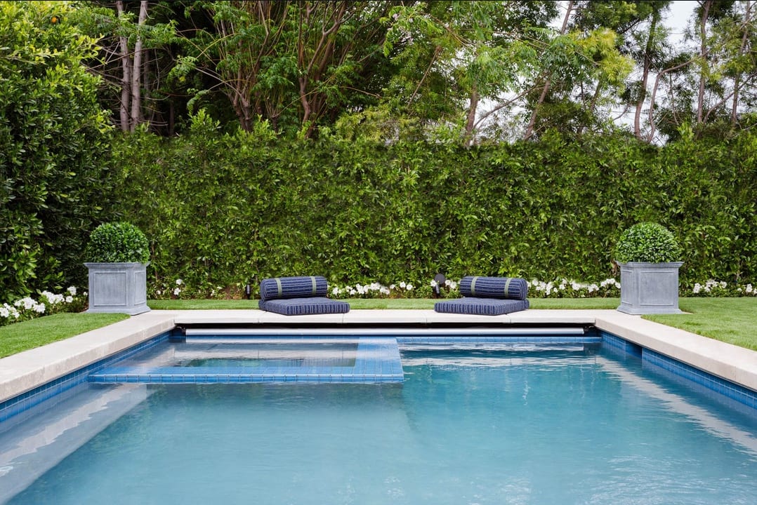 Formal swimming pool and hedged garden completed by QDCreative in Avondale, Harare